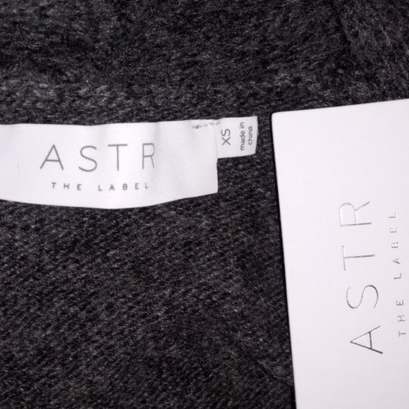 ASTR The Label Pleated Wrap Sweater Gray Knit XS - Picture 11 of 12